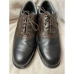 FootJoy Dry Joys Opti Flex Men's Golf Shoes Size‎ 9 Black & Brown Leather
